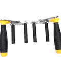 One Pair Adjustable Drywall Hoist And Gypsum Board Lifter Featuring Non Slip Safety Handles for moving plasterboard, shown with rubber grips.