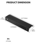 15 Pack Black Edge Cabinet Pulls Three And Three Quarter Inch Finger Pulls dimensions with size details and screw