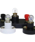 10 Pack Mini Screw Bulbs 6.3V Plus 5 E10 Mini Bulb Holders Black Plastic Brass Sockets for DIY lighting experiments