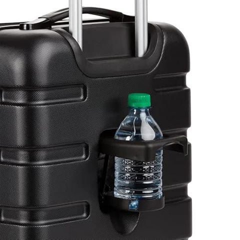 SwissGear 19-inch hardside carry-on luggage in black with side water bottle holder
