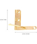 Golden Iron Decorative Hinges For Jewelry Boxes And Chests Rust Resistant DIY Friendly Easy Install Hinge Set 1.2x1.3 inches