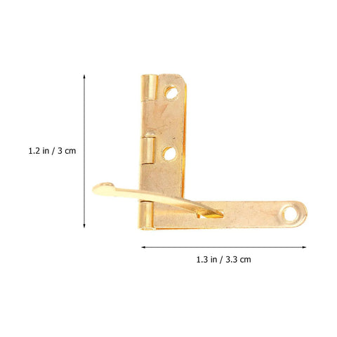 Golden Iron Decorative Hinges For Jewelry Boxes And Chests Rust Resistant DIY Friendly Easy Install Hinge Set 1.2x1.3 inches