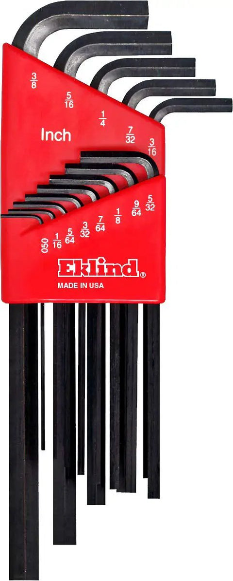 Long Hex L Key Allen Wrench Set 22 Piece SAE And Metric Combo For Inch And Millimeter Fasteners Pro Grade Made In USA displayed