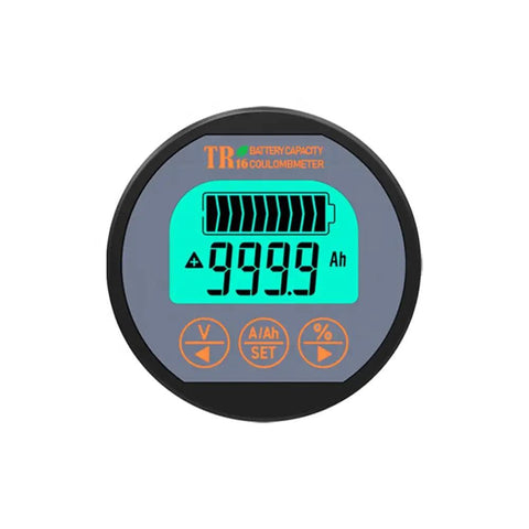 Battery Monitor With Shunt For RV Camper Boat Solar Off Grid Power 8 To 120 Volt 500 Amp Fuel Gauge, 999Ah Display