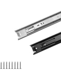 Full Extension Drawer Slides Three-Section Pair 25 To 50 Centimeters Silent Rebound Stainless Steel Heavy Duty Drawer Slides with screws