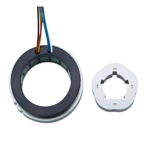 Front view of Plug And Play Variable Reluctance Resolver Sensor For Permanent Magnet Synchronous Motor, 52Mm Outer Diameter, 5 Pole Pairs, Shaft Bore 17Mm