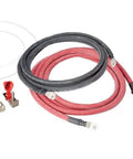 DC Battery Cables With Fuse Kit For Car Boat Truck And RV Upgrades Plus S Kit, red and black cables with terminal connections