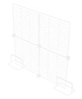 Heavy Duty Adjustable Freezer Dividers For Upright Fridge Rock Solid White Wire Partition with seamless clips. Adjustable size 570mm.