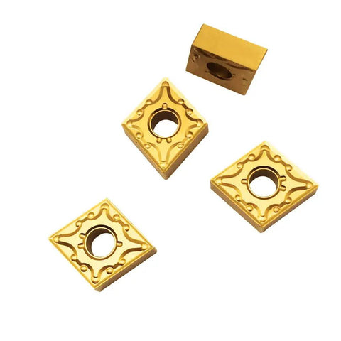 Pro Grade Carbide Turning Inserts CNMG431 CNMG432 Gold PVD Coated for CNC lathe machining steel and stainless steel