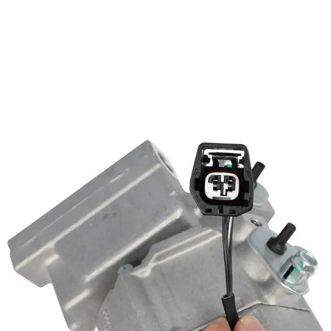 Heavy Duty Ac Compressor With Clutch Bulletproof Cooling Swap For Cadillac Cts 2.0L 3.0L 3.6L 6.2L Engines 2008 To 2014 close-up of electrical connector.