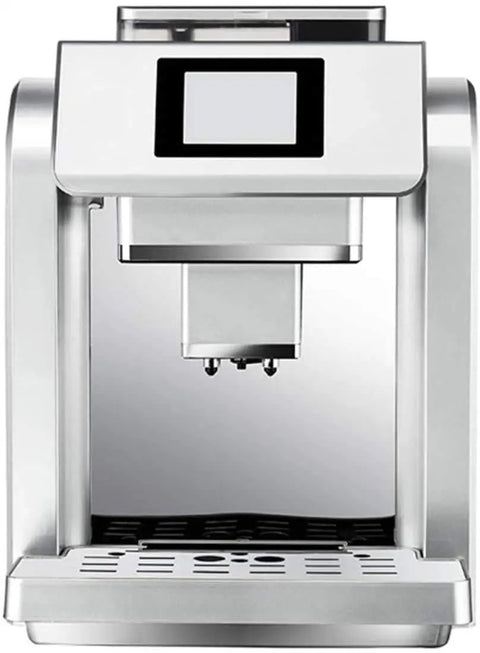 Front view of Programmable Coffee Maker With Built-In Grinder And Keep-Warm Plate Glass Carafe 2L Water Tank Removable Filter Basket