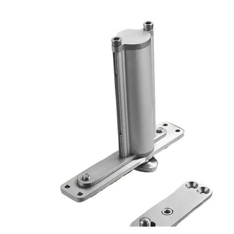 Heavy Duty Springback Pivot Hinge For Restaurants And Commercial Doors Delivers Smooth Automatic Closing and True Three Sixty Spin Action Built Tough As Nails For Daily Grind Use, featuring durable steel construction.