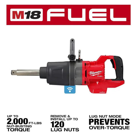 1 Inch Drive D Handle High Torque Impact Wrench With Extended Anvil Bare Tool M18 Fuel No Battery Included For Lug Nut Removal