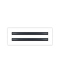 Front view of 12x4 White Modern AC Vent Cover with Decorative Air Vent Grille and Standard Linear Slot Diffuser for Ceiling Walls Floors