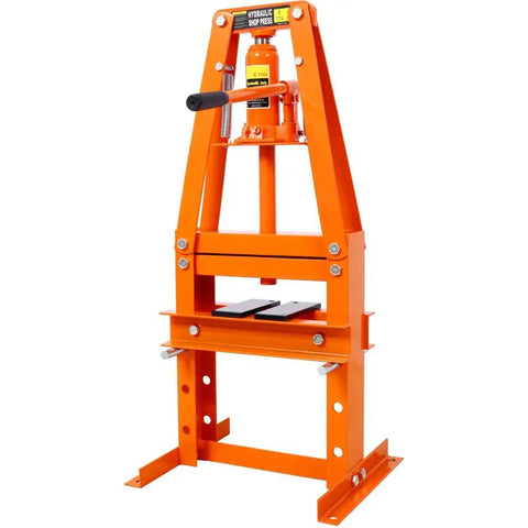 Built Like A Tank 6 Ton Hydraulic Shop Press Heavy Duty Benchtop A Frame Stand With Adjustable Height And Safety Valve Badass Garage Workhorse For Fast Auto Repair And Metal Fabrication Coated In Bright Orange
