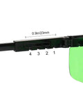 Adjustable temple of Green Laser Enhancement Glasses Eye Protection Safety Goggles For Green Laser Level Rotary And Multi Line Laser Tools DIY Pros Trust Adjustable Temple And Protective Box Included.