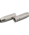 Two metallic gas nozzles from 14 Piece MIG MAG Welding Torch Accessories Kit With M6 0.8mm Power Nozzles, Gas Nozzles, And Retaining Springs For MB14/15