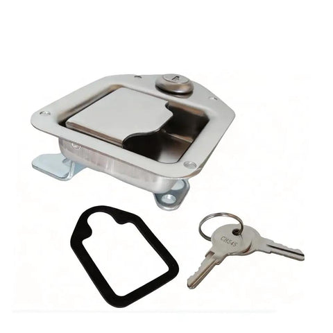 Heavy Duty Stainless Steel Truck Toolbox Latch Replacement Kit Featuring Tough As Nails Corrosion Resistant Handles Four Matching Keys And Weatherproof Seals For Trailers And Work Rigs