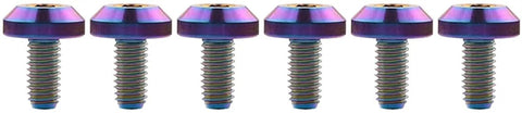 Titanium Hex Socket Bolts for Motorcycle and Bicycle, Hella Durable Fasteners Set with Rainbow Gold Finish, M8x20mm screws.