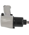 Heavy Duty Air Impact Wrench With Big Boy Strength And Massive 410Nm Torque Shreds Bolts Easily, gray pneumatic tool side view.