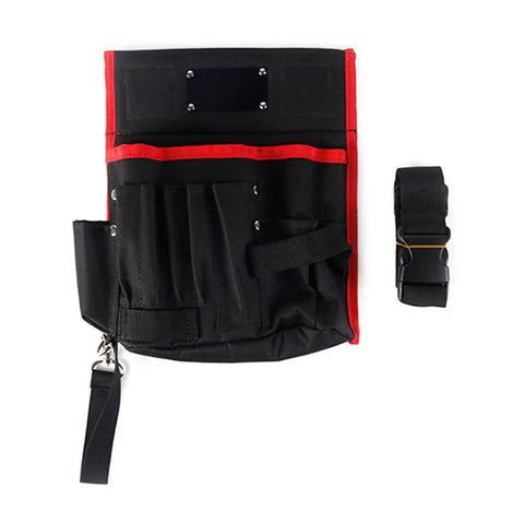 Heavy Duty Multi Pocket Tools Bag For Window Tinting And Wrapping Film, Canvas Oxford Cloth Organizer With 13 Tool Holes, belt strap view