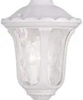 Oxford Style Outdoor Post Light With Three Lights White Finish Traditional Cast Aluminum Porch Lantern For Garden Pathway And Exterior Walls Weather Resistant Durable Outdoor Lighting Fixture