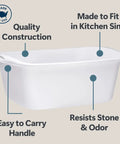 Heavy Duty White 12 Quart Plastic Dishpan Wash Tub For Soaking Feet, Laundry, Hand Washing And Storage with quality features.