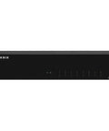 Premium 8 Port Displayport Kvm Switch With Dual Monitor Hookup And Niap 4.0 Certified Signal Isolation For Server Racks, angled view.
