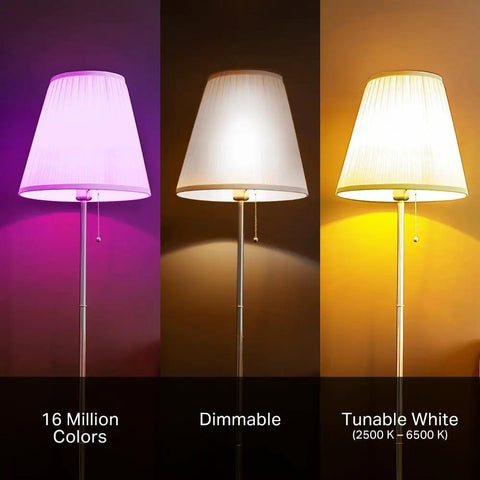 Lit Smart Multicolor Dimmable WiFi Light Bulb A19 9W 800 Lumens No Hub Required Works With Alexa And Google Home 2Ghz Color Changing And Auto White 2500K To 6500K 1 Pack