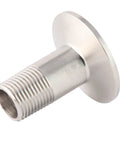 Metaland stainless steel 1.5in tri-clamp to 3/4in NPT male sanitary adapter, side view