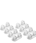 8 Pack Self Adhesive Furniture Caster Wheels Quiet Glide Floor Friendly No Scratch Heavy Duty ABS Castors in white