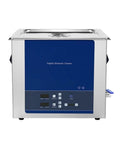 15 Liters Power Set Degassing Ultrasonic Cleaner For Lab Glassware Dental Tools Metal Auto Parts Machine front view with digital controls.