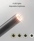 Close-up of Dual Lens Endoscope Camera With Light, showcasing 6 adjustable LEDs on the probe tip for illumination.