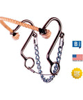 Transitional Western Hackamore For Slow Work And Training, Adjustable Stage B Bitless Riding Tool With 6 Inch Cheeks And Waxed Rope Nose