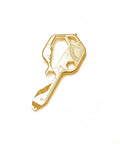 Compact Keychain Multitool For Quick On-The-Go Adjustments And Everyday Carry Organization, gold finish tool with ruler markings.
