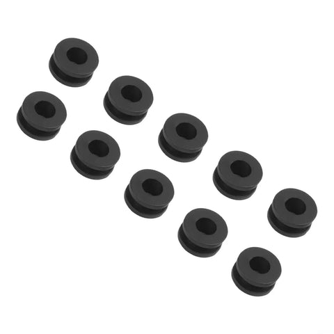 Complete Rubber Grommet Kit For Motorcycle Fairings, 10 Flexible Grommets That Fit Upper Middle Lower And Tail Cowls, Premium Rubber For A Snug Vibration Free Install On Sport Bikes And Many Models, black rubber grommets