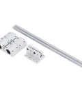Heavy Duty Linear Guide Rail System With 4 Slide Blocks Precision Linear Motion Guide For Machinery Automation Equipment Tools And Accessories Built For CNC Robotics Production Lines And Shop Floor Ready, steel rail and blocks