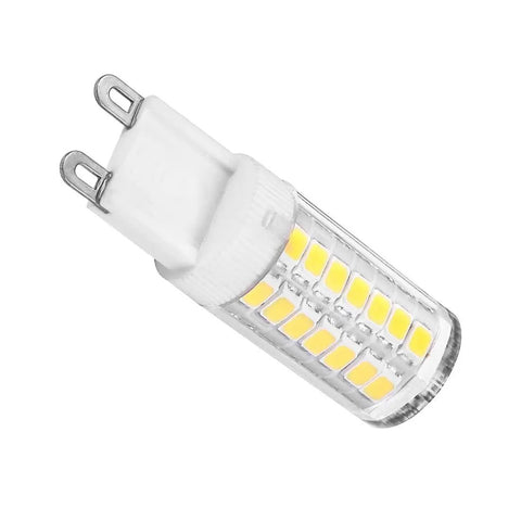 G9 LED Light Bulb 5W Replacement For 40W Halogen, clear design showcasing yellow LED diodes inside cylindrical casing