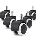 Heavy Duty Office Chair Wheels Set Of 5 For 530 Lb Max Load Universal Silent Rubber Casters With 11mm Stem Replacement