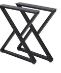 Beefy 28 Inch Metal Desk Legs Set Of 2 Heavy Duty Industrial Black Z Shape For DIY Tables Built To Last Sturdy Wrought Iron