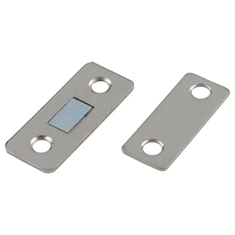 Magnetic Cabinet Catch And Latch Kit For Wardrobe Doors And Drawers, Ultra Strong Magnet, Quiet No Slam Closure, Easy Install, Silver Metal
