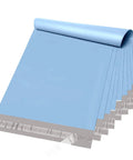 Stack of Poly Mailers 10x13 Inches 50 Pack Self Seal Shipping Envelopes Weatherproof Tear Resistant For Clothing, Haze Blue