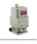 Regulator Electro Pneumatic Proportional Solenoid Valve ITV1010 Series L BL CS CN side view for precision pneumatic control