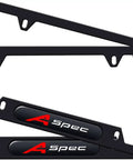 Two Pack Premium Aluminum Alloy License Plate Frame Set For RLX MDX ZDX TLX TL RDX Weatherproof with screw cap covers