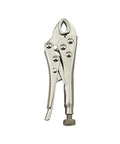 Pack Of 3 Heavy Duty Locking Clamps Pliers For A Rock Solid Grip In Woodworking, Metal Fabrication And Repairs, shown close-up.