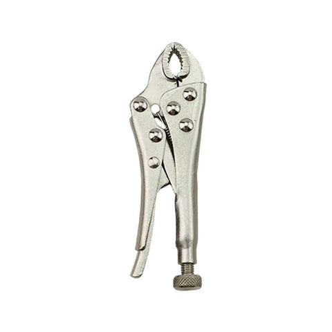 Pack Of 3 Heavy Duty Locking Clamps Pliers For A Rock Solid Grip In Woodworking, Metal Fabrication And Repairs, shown close-up.