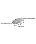 Aluminum Inline Skate Spacers 8 Pack For 6mm Axles And 8mm Bearings, Easy Install, showing 6mm inner and 8mm outer dimensions