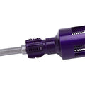 Eujgoov Heavy Duty Pipe Threader Kit With 3/4 Inch And 1/2 Inch Dies For Electric Drill showing a purple die for cutting metal pipes.