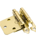 20 Pairs Overlay Cabinet Hinges In Brushed Brass Flush Mount Self Closing 0 To 180 Degree SCH30BB Gold Decorative Hinges For Cabinets