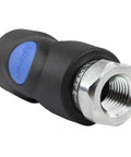 Three Pack 1/4 Inch FNPT Air Plug Couplers With Quick Release Non Marring Composite Body Impact Resistant